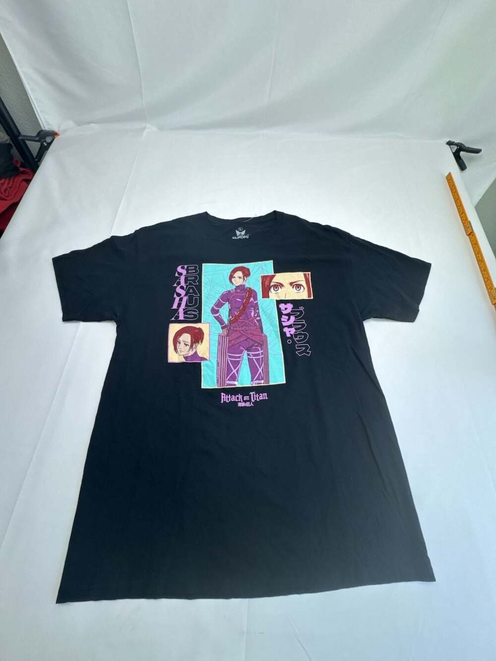 Attack on Titan Sasha Braus Graphic Print Black T-Shirt